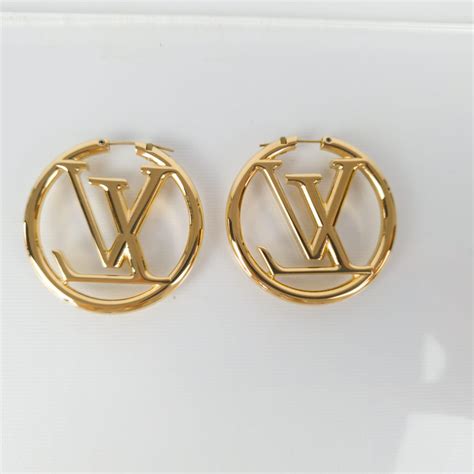 louis vuitton hoop.earrings|louis vuitton hoop earrings poshmark.